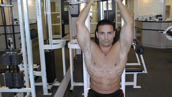 Cable Bar Shoulder Press